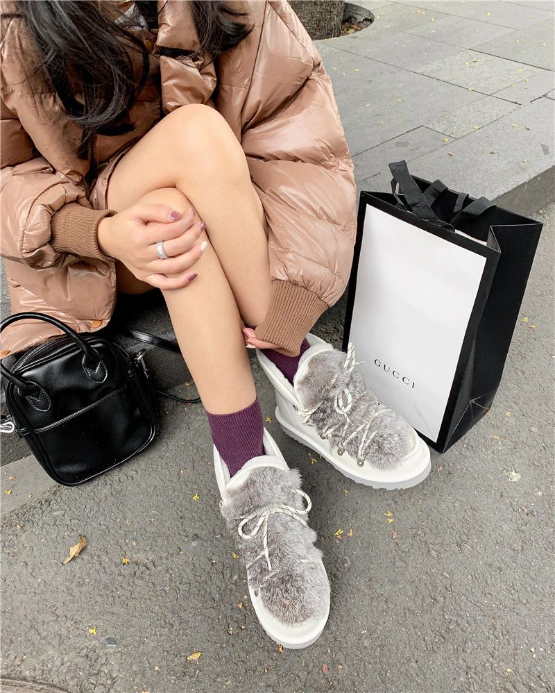 Madi Dames Warme Winter Laarzen - Zwart