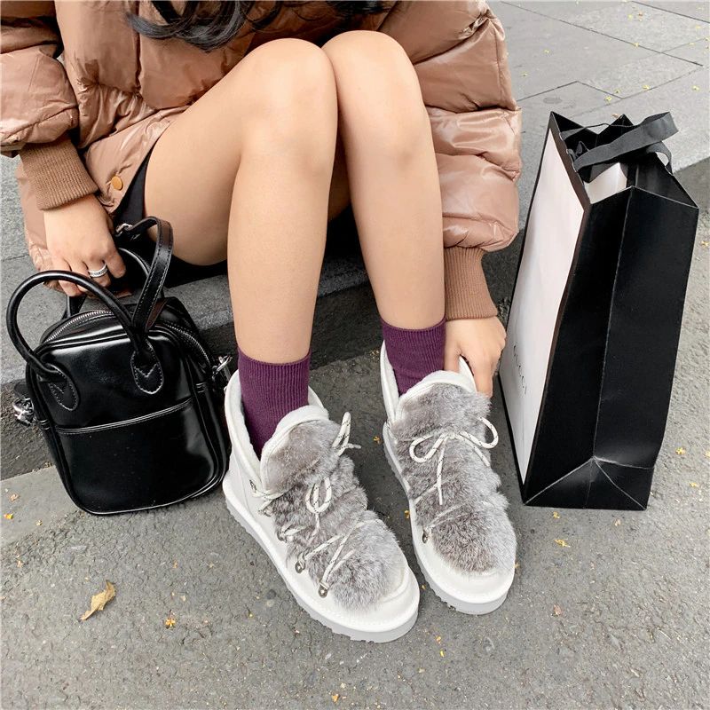Madi Dames Warme Winter Laarzen - Zwart