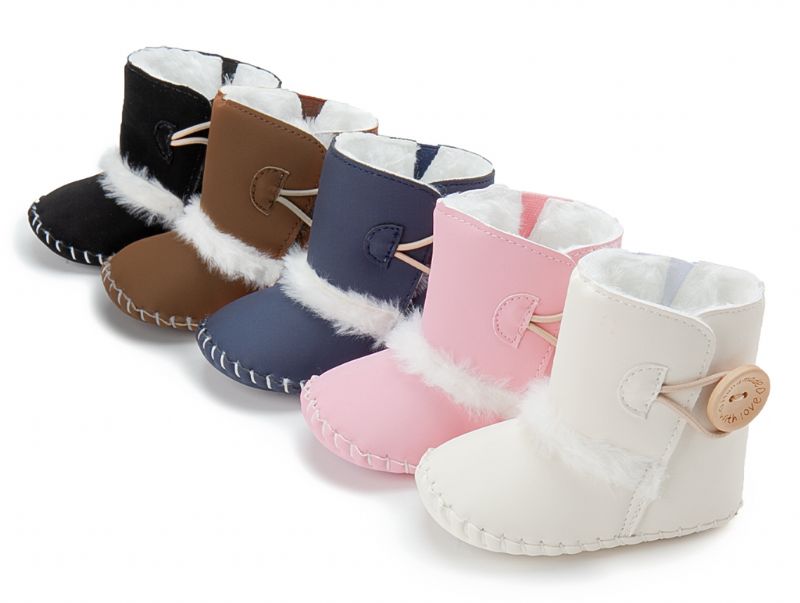 Madonna Baby Meisjes Snowboot - Wit Bont