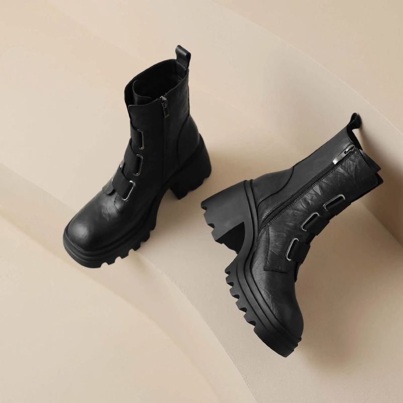 Mae Dames Square Toe Boots - Bruin