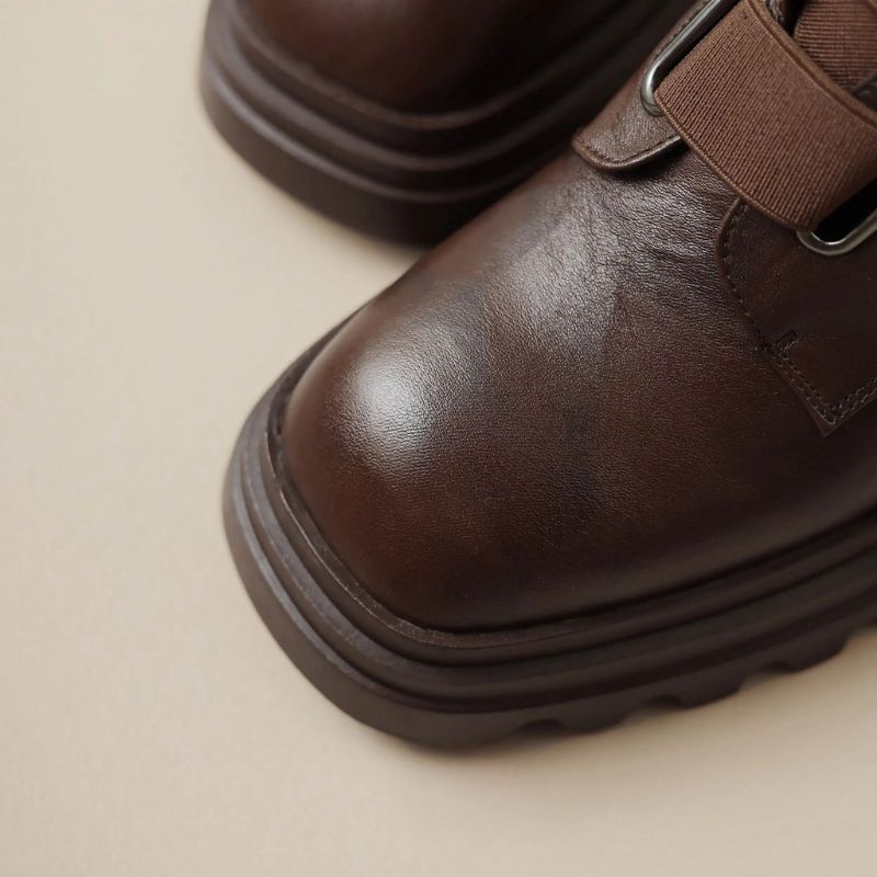 Mae Dames Square Toe Boots - Bruin