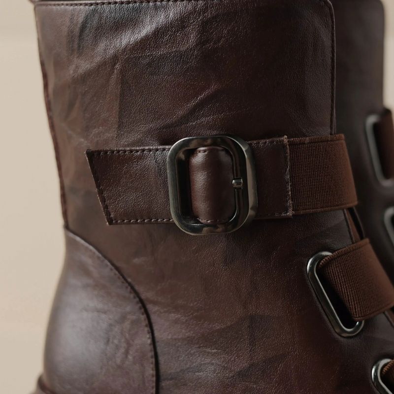 Mae Dames Square Toe Boots - Bruin