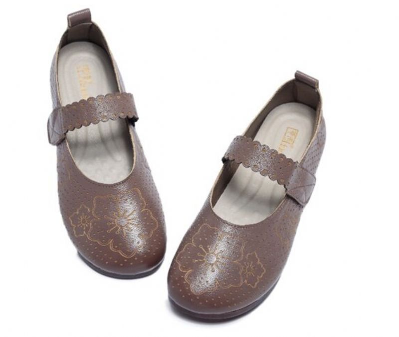 Mae Dames Zachte Zool Platte Schoenen - Zwart