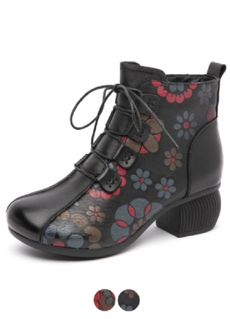 Magda Dames Print Enkellaarsjes
