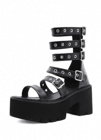 Maitte Dames Gothic Stijl Platform Sandaal