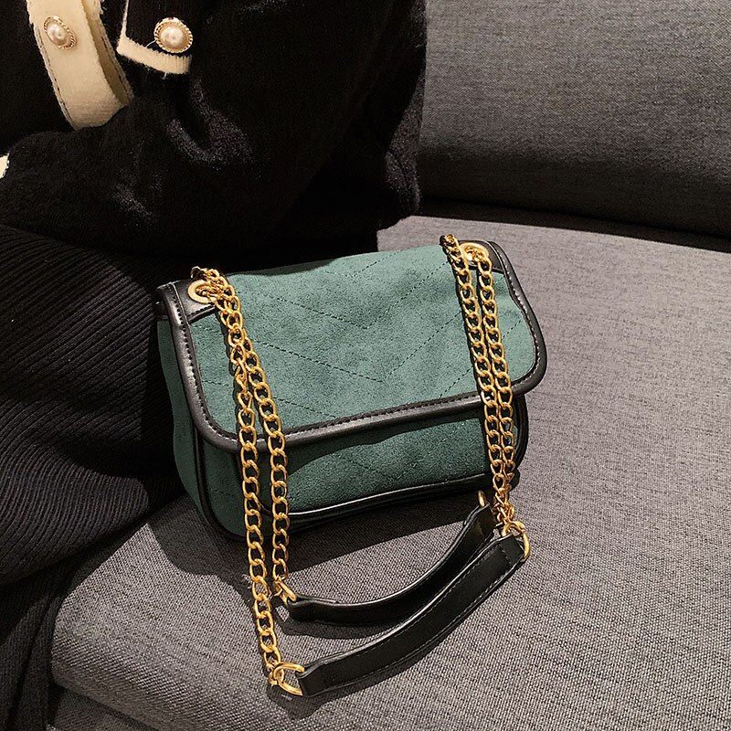 Malagan Dames Leren Crossbody Handtas - Groen