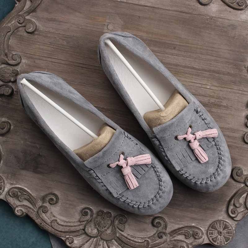 Malave Dames Lente Casual Loafer Schoenen - Grijs