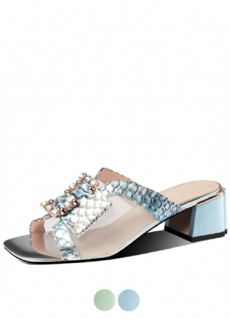 Malena Dames Mode Vierkante Hakken Sandalen