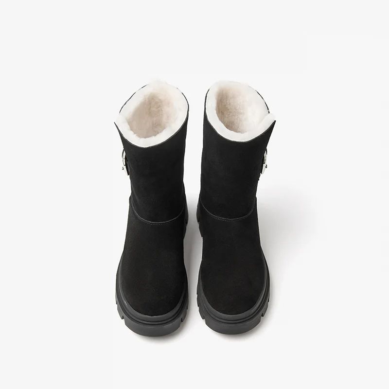 Malena Dames Warme Sneeuwlaarzen - Khaki