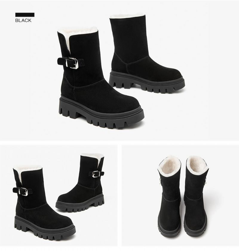 Malena Dames Warme Sneeuwlaarzen - Khaki
