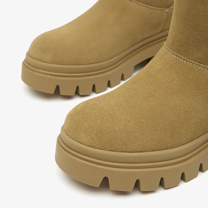 Malena Dames Warme Sneeuwlaarzen - Khaki