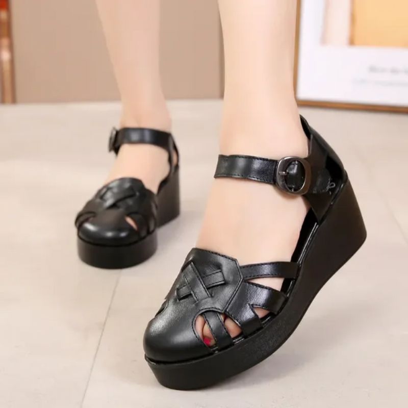 Malena Wedgesandalen Voor Dames - Zwart