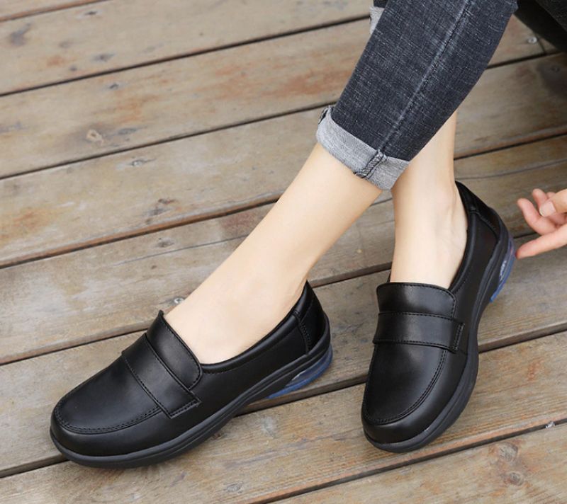 Malvina Dames Loafer Slip-on Schoenen - Zwart