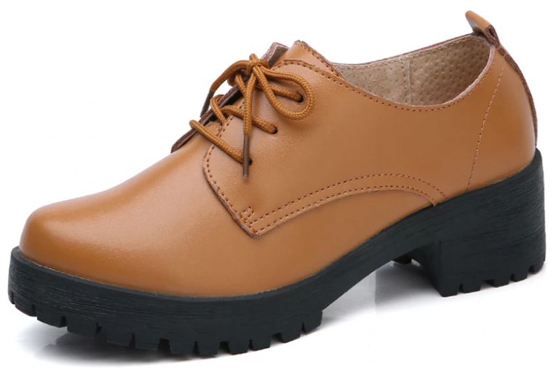 Manrique Dames Platform Veterschoenen - Bruin