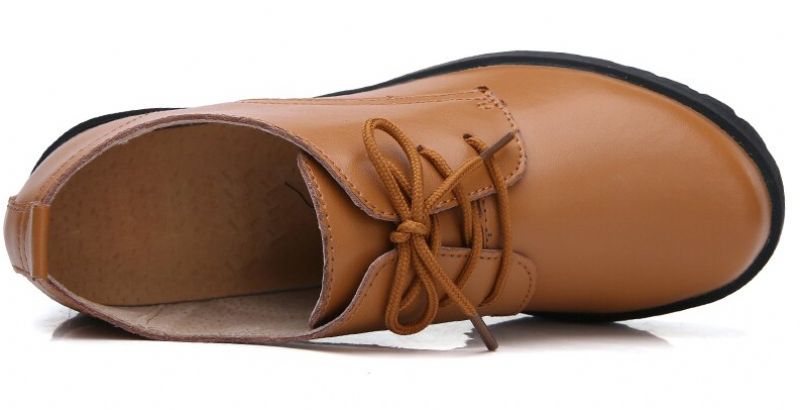Manrique Dames Platform Veterschoenen - Bruin