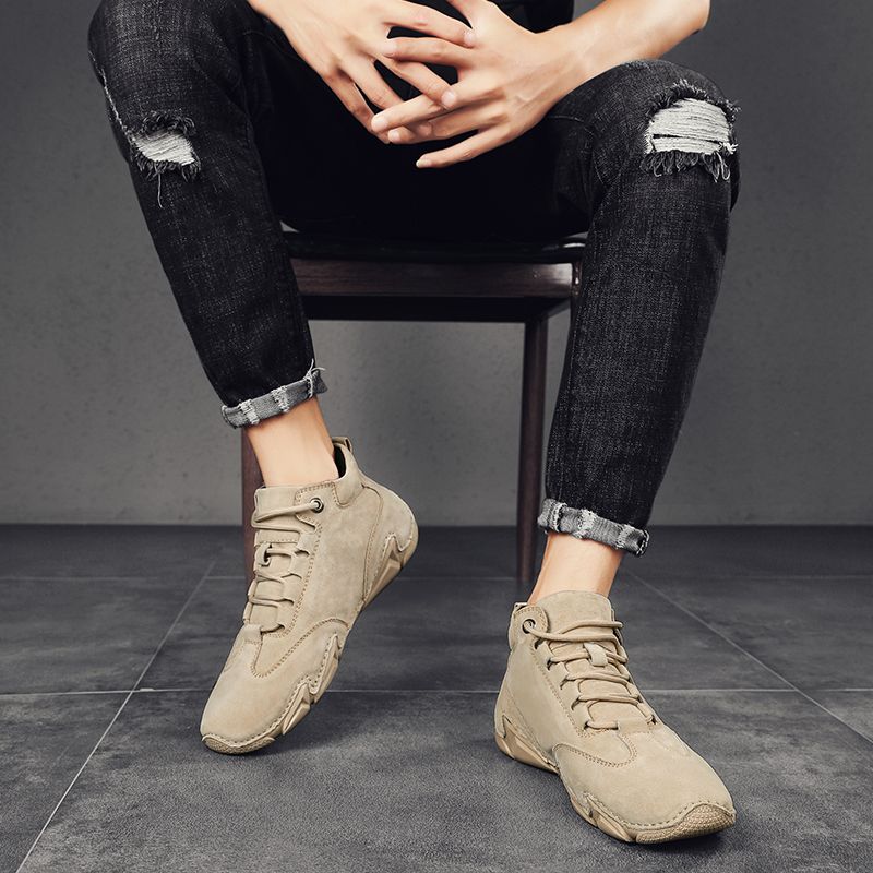 Manuele Heren Outdoor Sneaker - Beige