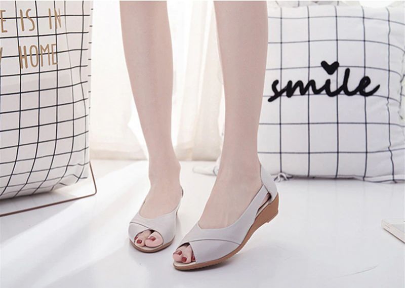 Mara Dames Wedges Sandaal - Groen
