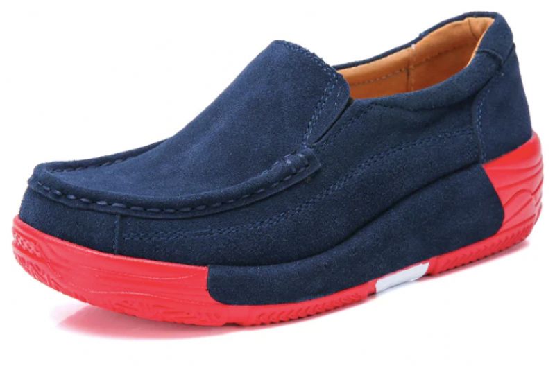 Marbella Dames Platform Slip-on - Blauw