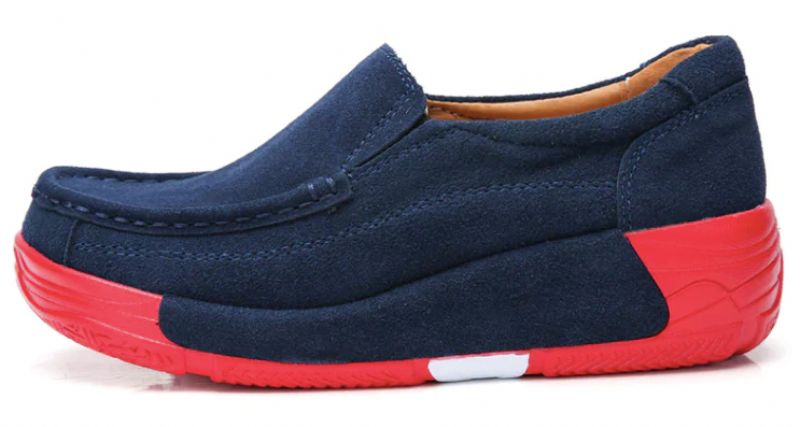 Marbella Dames Platform Slip-on - Blauw