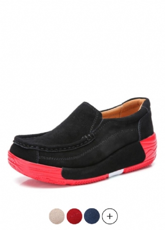 Marbella Platform Slip-on Schoenen Voor Dames Zwarte