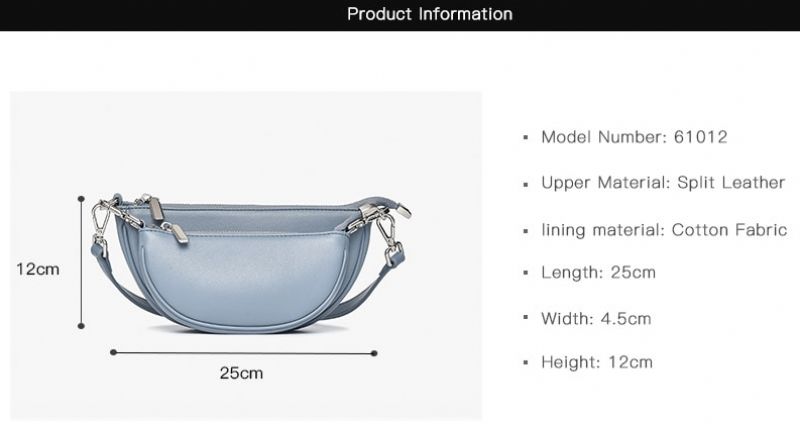 Marc Dames Leren Crossbody Handtas - Blauw