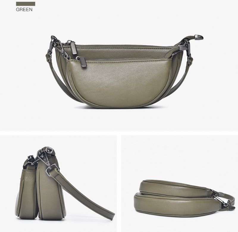 Marc Dames Leren Crossbody Handtas - Blauw