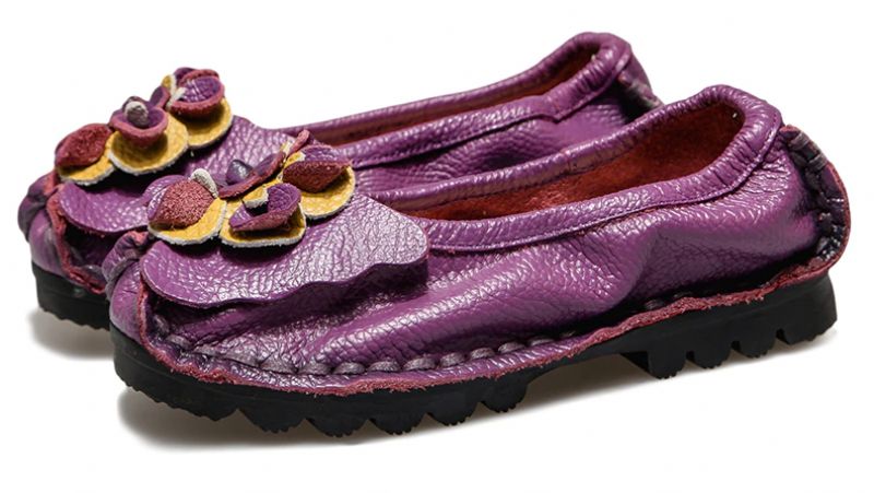Marcela Damesleren Platte Schoenen - Geel