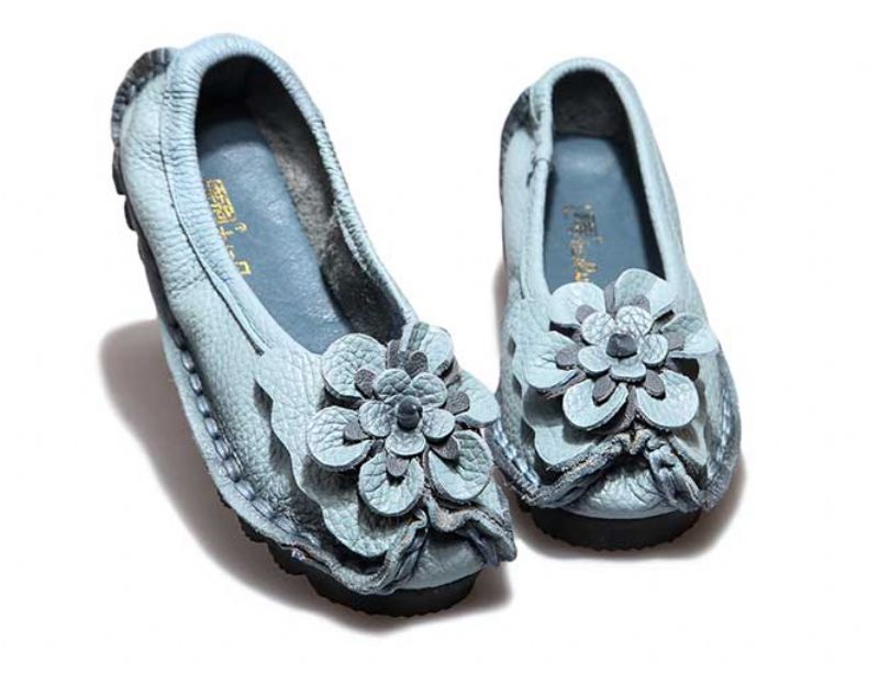 Marcela Damesleren Platte Schoenen - Geel