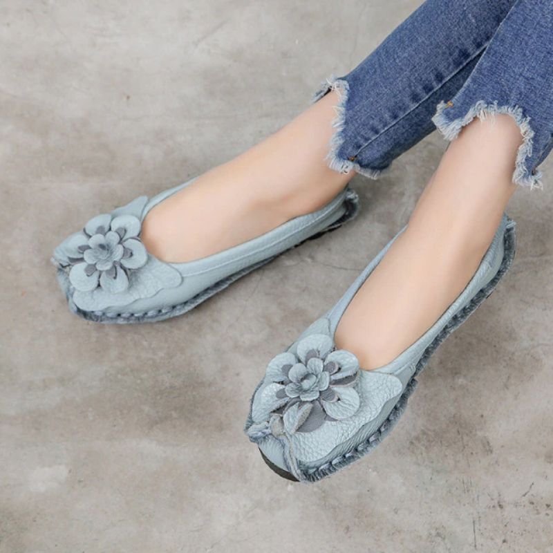 Marcela Damesleren Platte Schoenen - Geel