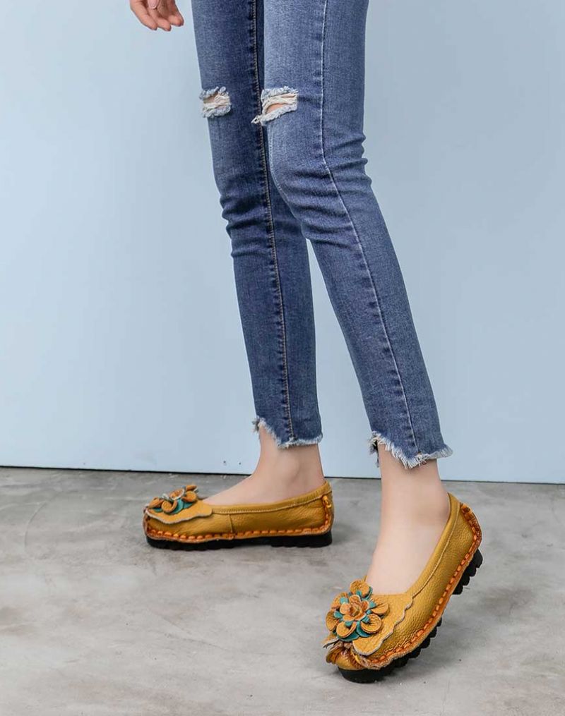 Marcela Damesleren Platte Schoenen - Geel