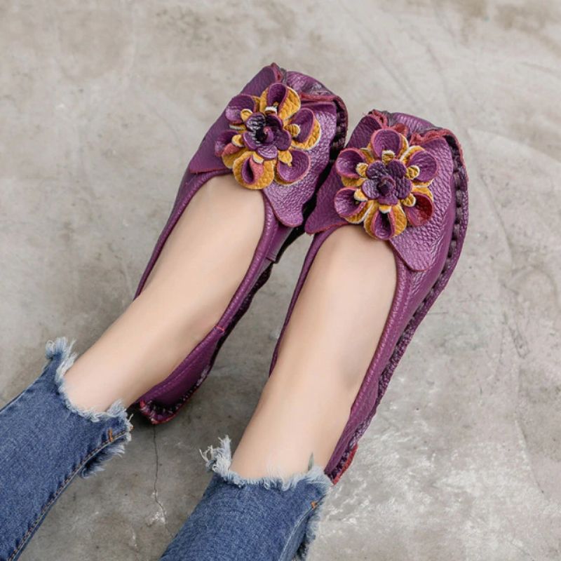 Marcela Damesleren Platte Schoenen - Geel
