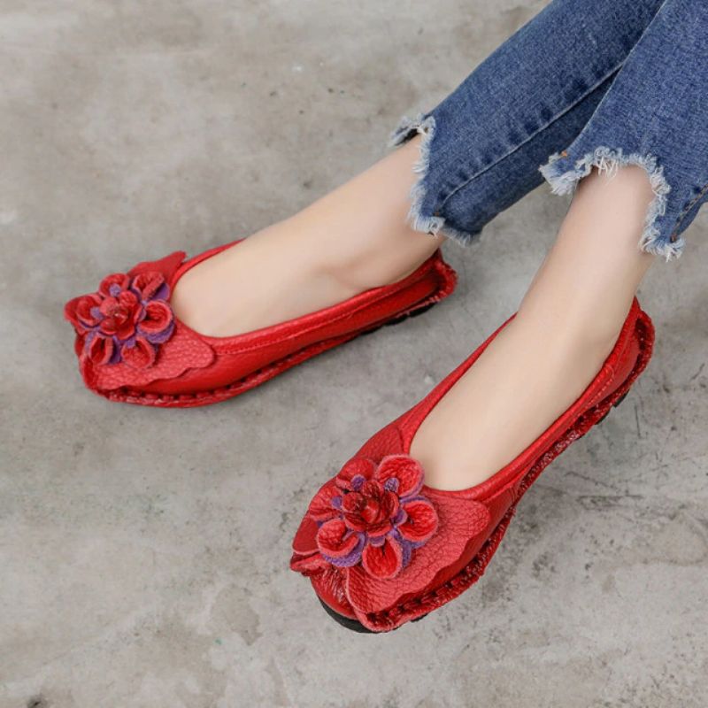 Marcela Damesleren Platte Schoenen - Geel