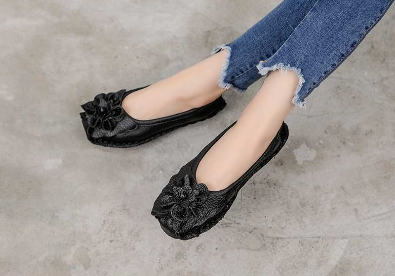 Marcela Damesleren Platte Schoenen - Geel