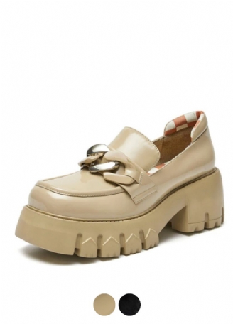 March Dames Platform Ketting Loafer Schoenen