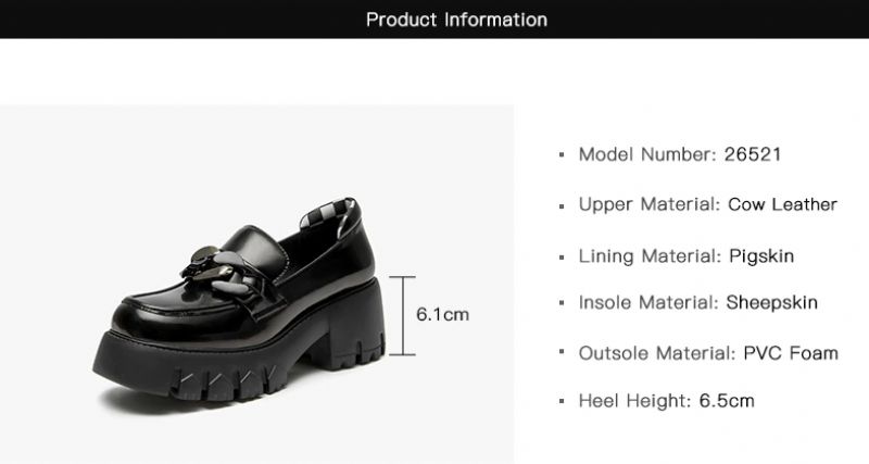 March Dames Platform Ketting Loafer Schoenen - Abrikoos