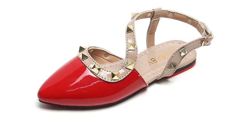 March Platte Schoenen Voor Meisjes - Rood