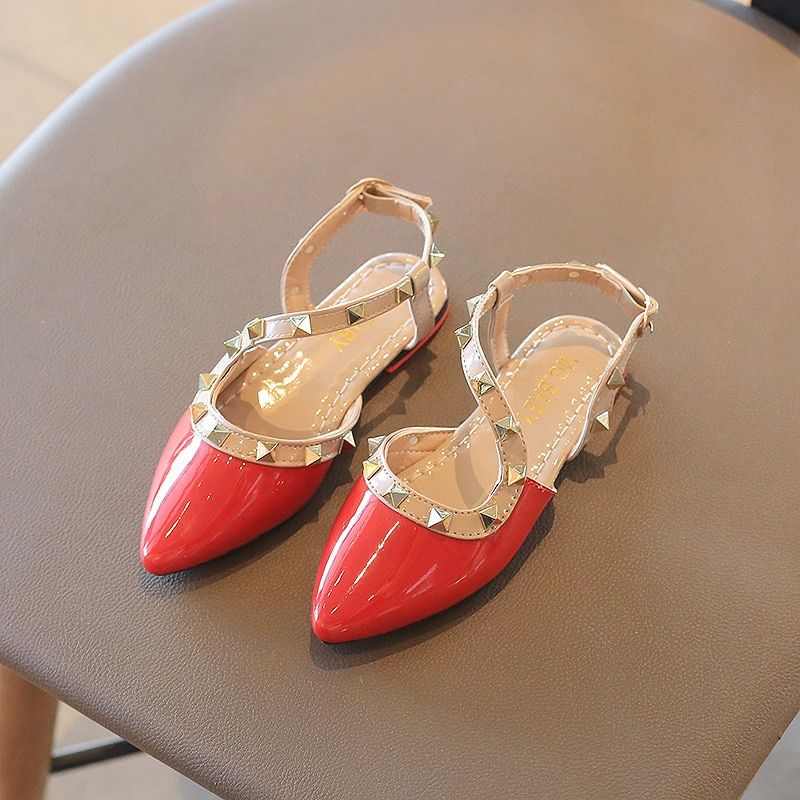 March Platte Schoenen Voor Meisjes - Rood
