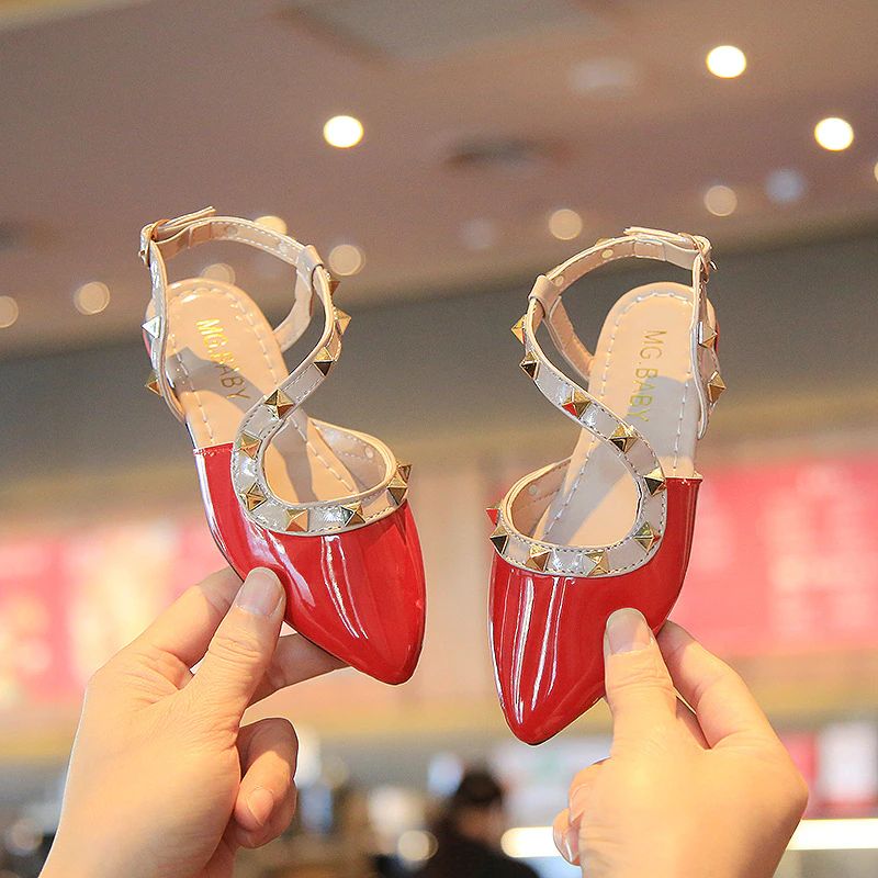 March Platte Schoenen Voor Meisjes - Rood
