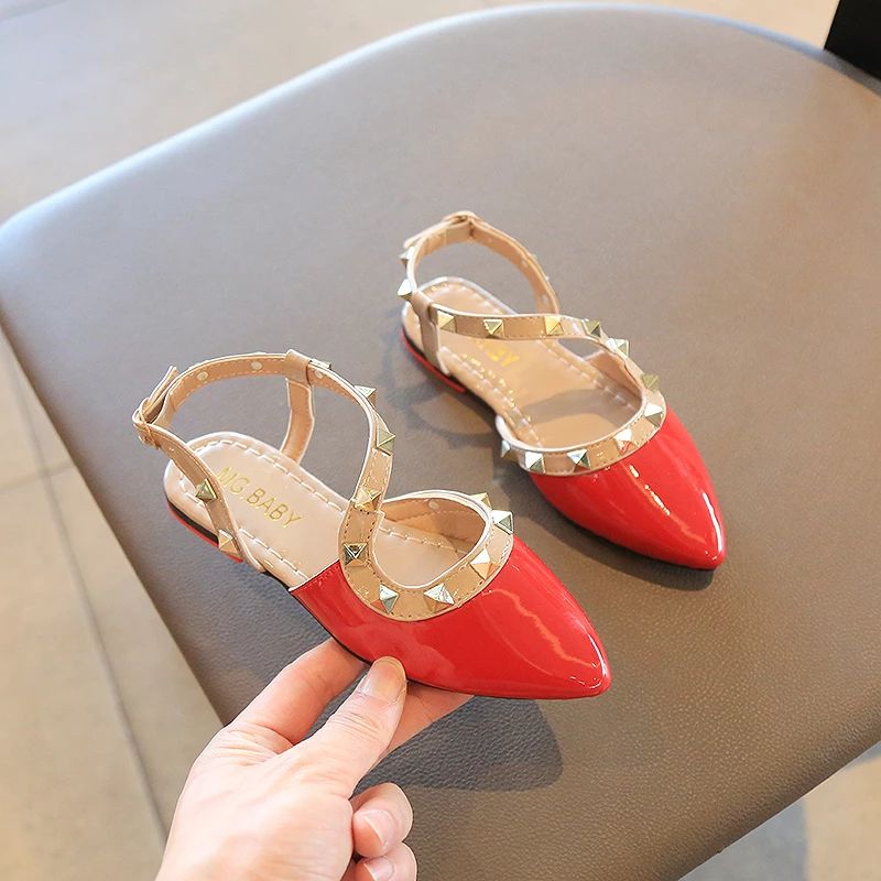 March Platte Schoenen Voor Meisjes - Rood