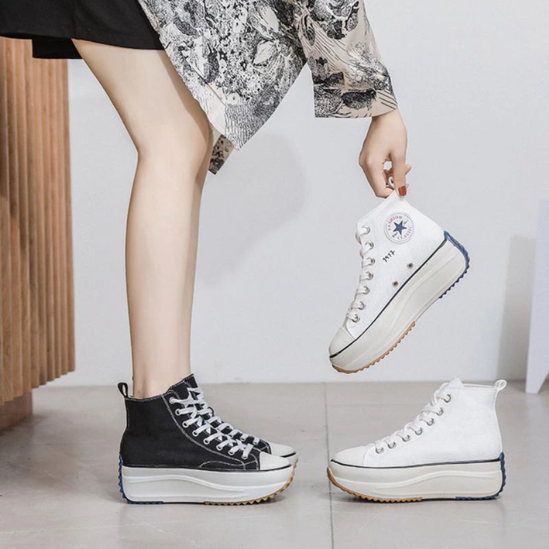 Marcia Dames Platform Sneaker - Zwart