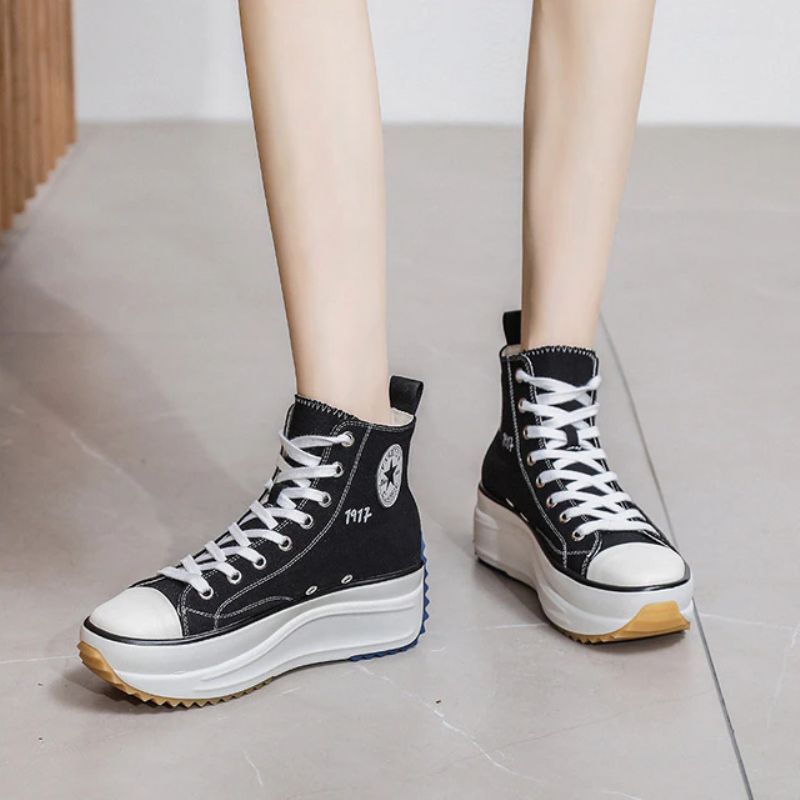 Marcia Dames Platform Sneaker - Zwart