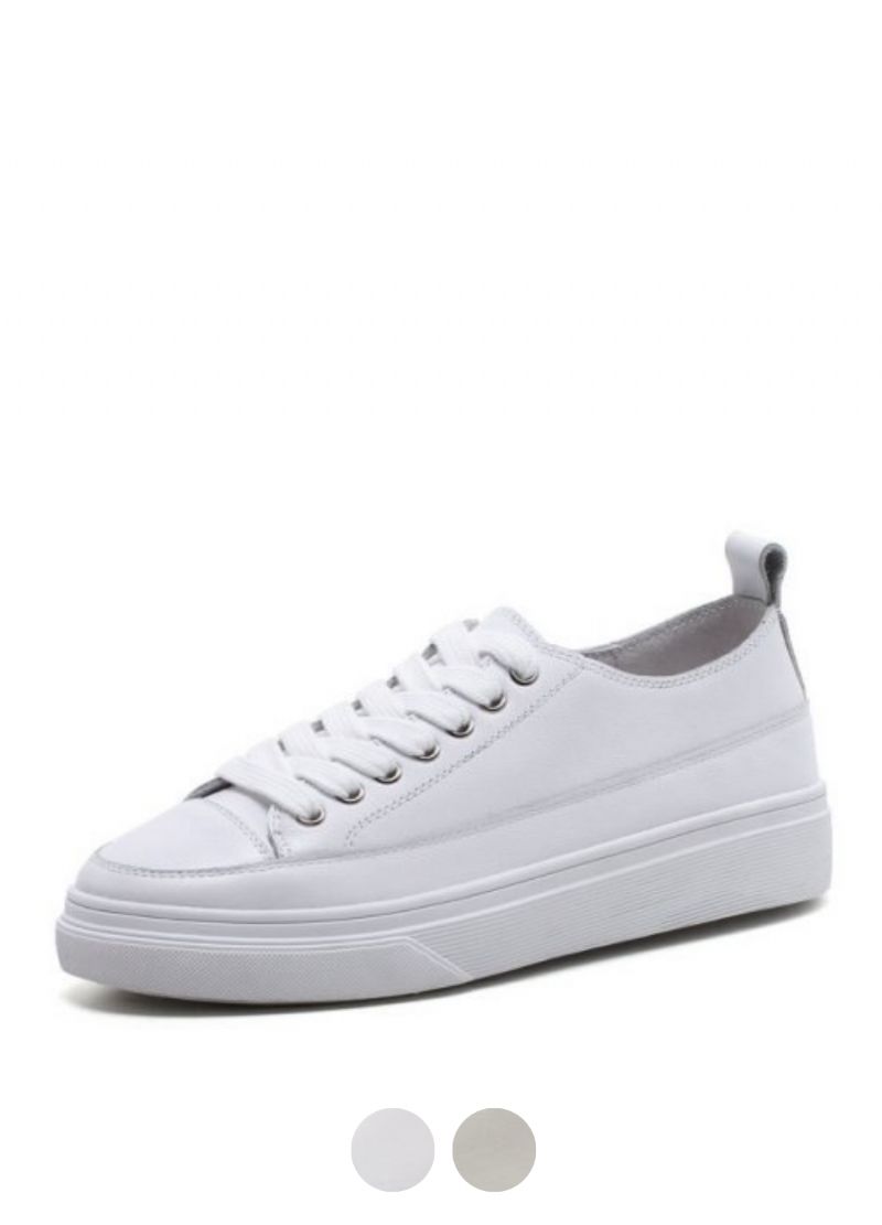 Mardin Dames Platte Leren Platform Sneaker