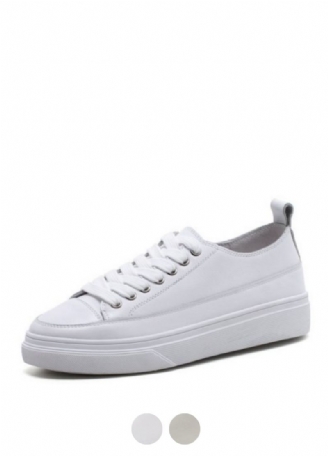 Mardin Dames Platte Leren Platform Sneaker