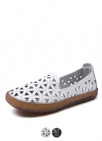 Margarita Dames Leren Ademende Platte Loafer Schoenen
