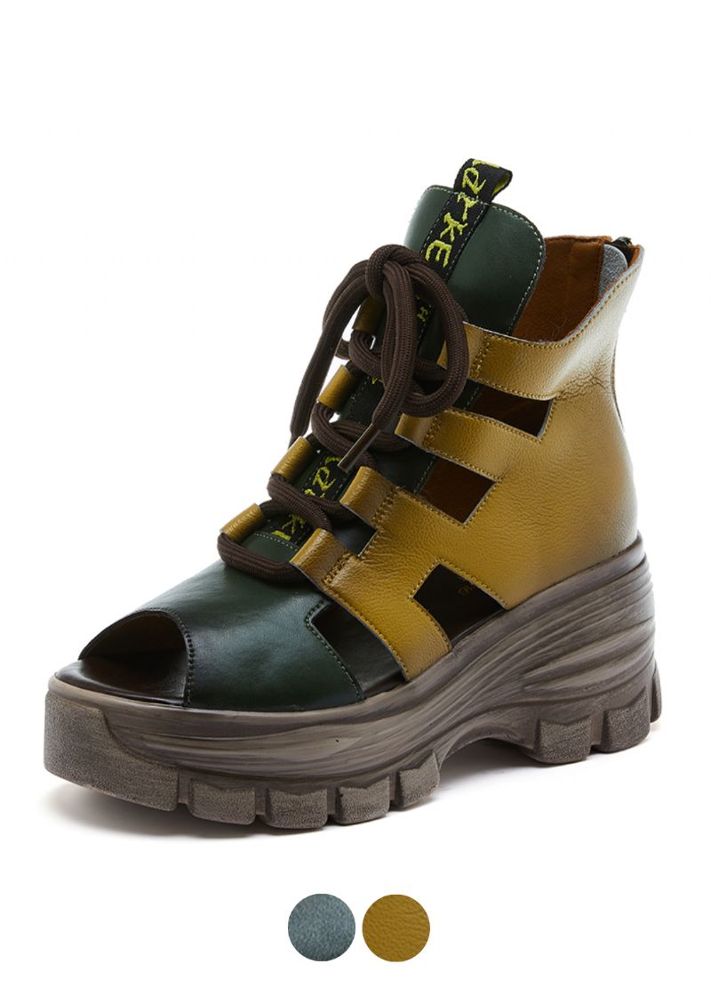 Margi Dames Open Toe Platform Sandalen