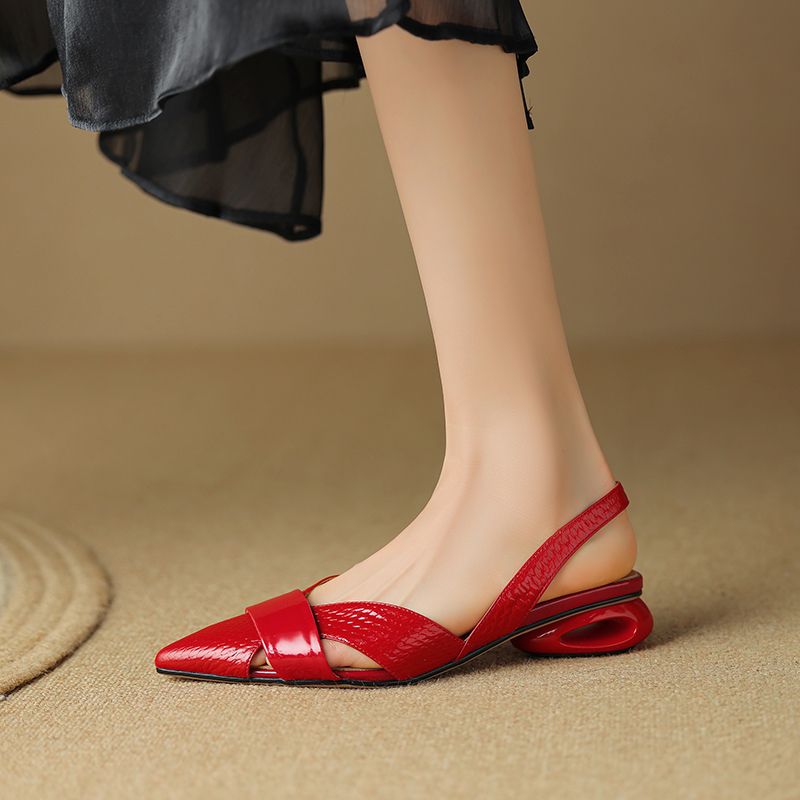 Margot Dames Puntige Teen Dress Sandalen - Zwart