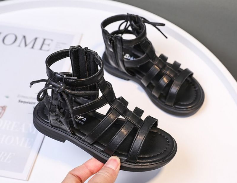 Mariangel Meisjes Gladiator Sandaal - Zwart