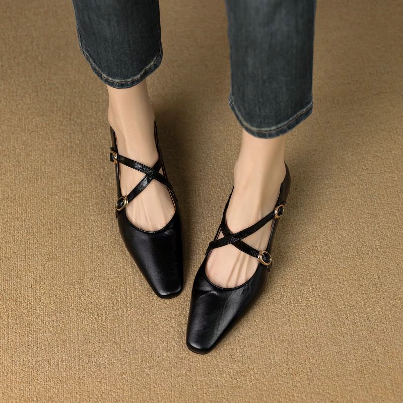 Marie Dames Leren Pumps - Bruin