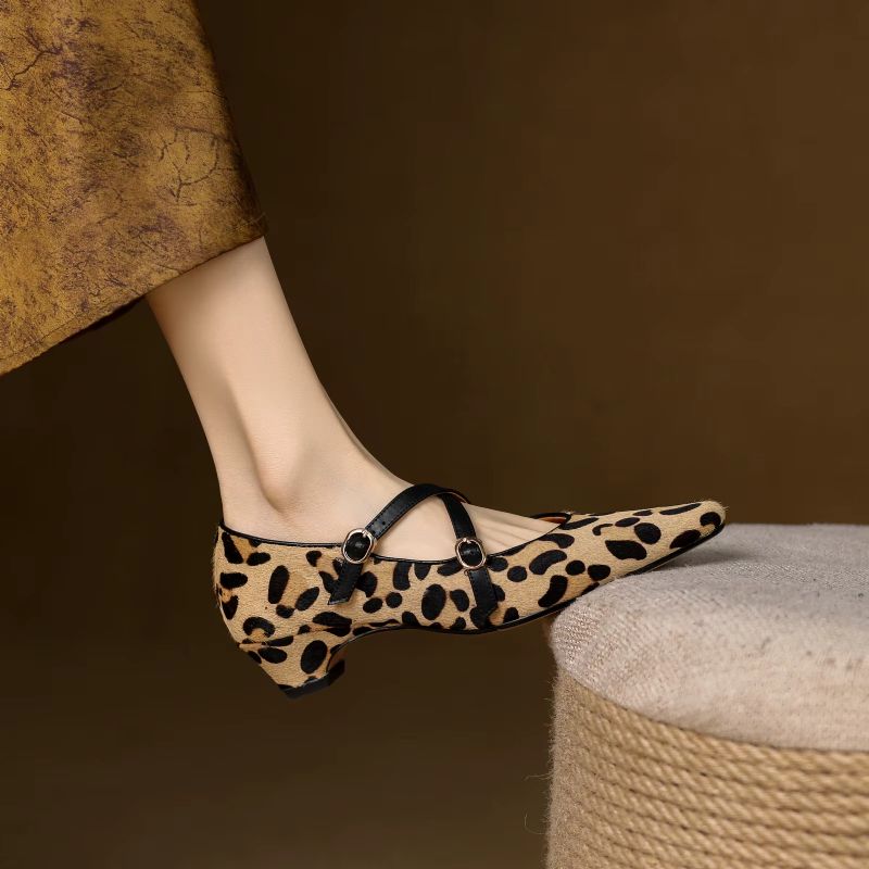 Marie Dames Leren Pumps - Bruin