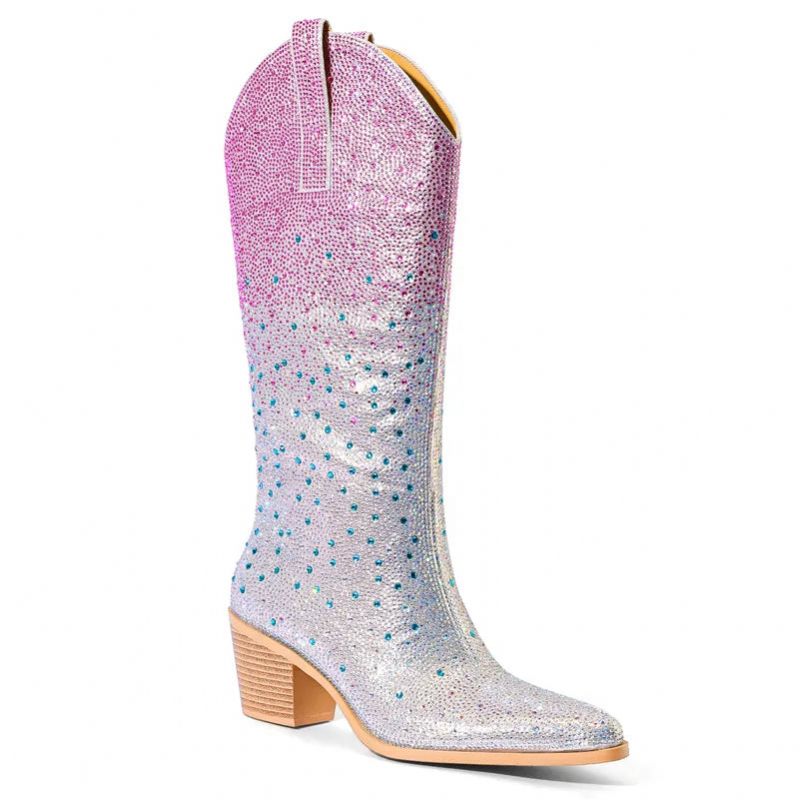Marilyn Dames Western Laarzen - Zilver